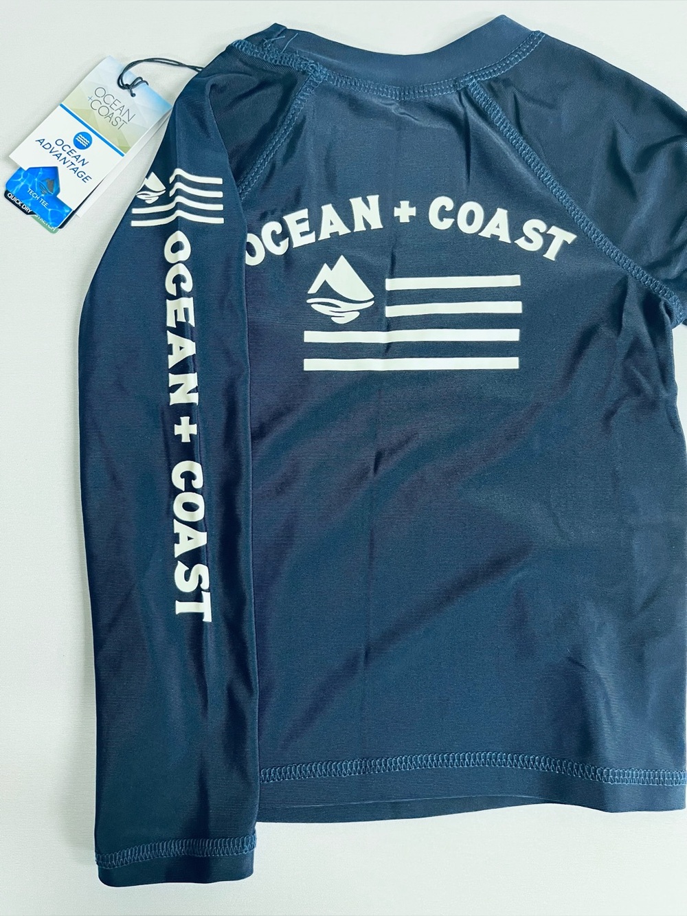 Brand New-Ocean + Coast Boy’s Harbor Navy Long-Sleeve Swim Rashguard